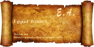 Együd Albert névjegykártya